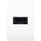 ショッピングスタッズ スタッズ付きバイソン柄ポケット長財布