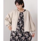 フレアスリーブフェイクレザージャケット