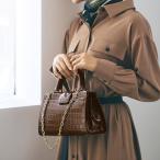 ショッピングエナメルバッグ 【TREASURE TOPKAPI】クロコ エナメル 2way ハンドバッグ