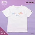 ショッピングbt21 【BT21】プリント＆刺しゅう半袖Tシャツ(大人)