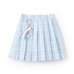 ミニポーチつき　チェックプリーツスカパン