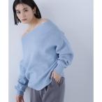 オフショルボクシーラメニット