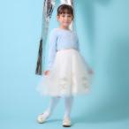 チュール刺しゅうドッキングワンピ