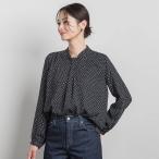 ショッピングサテン 【WEB限定】バックサテン小紋プリントブラウス