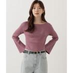 ＜ウォッシャブル＞フレアスリーブオフショルニット