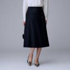 ショッピングミモレ丈 【ウール100ミモレ丈】ミルドスムースフレアスカート