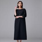 【洗えるストレッチ性】スーツライク ストライプワンピース