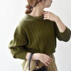 《予約》SHIPS any:〈手洗い可能〉ヤク ワイドリブ ラウンドヘム ニット プルオーバー