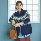 ノルディック柄ジャガードニットジャケット