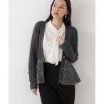◆ツイードコンビペプラムカーディガン