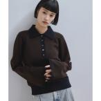 【WEB限定】・【サステナブル】バイカラーポロニットプルオーバー
