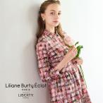 ショッピングリバティ 【洗える】リバティ　ギンガムフラワープリントワンピース