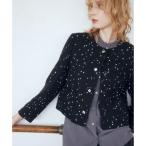 ショッピングスパンコール フラワースパンコール ツイードジャケット