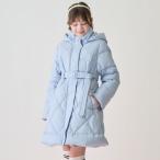 【撥水】リボンベルトつき美シルエットロングダウン