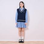 【セットアイテム】プリーツシャツワンピ＋ニットベストセット