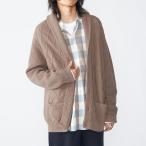 ショッピングショール SHIPS: 〈手洗い可能〉ウールコットン アラン ショール カーディガン