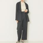 ショッピング上下 【上下２点セット】グレンチェックジャケット＆セミワイドパンツセットアップ