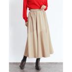 ショッピングヴィーガン スエード×ヴィーガンレザーランダム切り替えフレアスカート