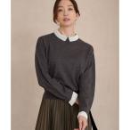 ショッピングコンビ 【CLASSY.掲載/洗える】エンブロイダリー ジオメトリックレースコンビ ニット