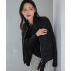 ショッピングツイード 【2WAY】ツイードノーカラー ダウンジャケット