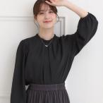 ショッピング洗濯機 【洗濯機可裏地つき】ミニフリル クルーネックブラウス