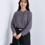 【通勤／オフィス】タックジョーゼットブラウス