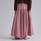 【es】ナイロンティアードマキシスカート【洗濯機OK】