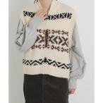 ウール混カウチンベスト