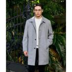 ショッピングカシミヤ カシミヤブレンド ビーバー調ステンカラーコート