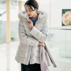 【はっ水機能フード取り外し可】ミディダウンコート