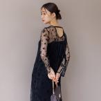 ショッピング結婚 【kaene】フロッキーベロア2wayドレス/結婚式/パーティー/お呼ばれ