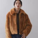 ステンカラーボアブルゾン【洗える】