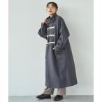 【mil (ミル)】メルトン風 ロング ダッフルコート ロングコート