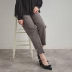 ショッピングパール 裏起毛パール調スカラ裾デザインパンツ