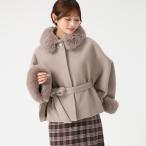 2025秋冬新作 ブローチ付きポンチョコート