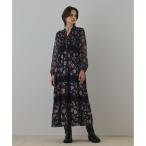 サラサプリントティアードワンピース