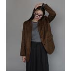 スウェードテーラードジャケット