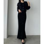 ショッピングスパンコール Louere　スパンコールマーメイドニットスカート