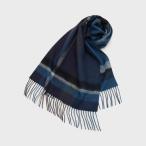 【洗えるカシミヤ】 カシミヤ100 パネルチェックマフラー