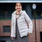 【フランス産ホワイトダックダウン／FP800保温性◎／抗菌防臭／手洗い可】ミドル丈ダウンコート