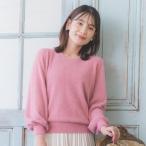 ショッピングラメ 【手洗い可】ラメフェザーヤーンニット