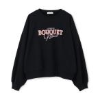 ショッピングlovetoxic 【秒かわトップス】ロゴ刺しゅうベーシックスウェット