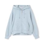 リボンアップリケWジップパーカ