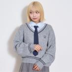 ショッピングlovetoxic 衿つきレイヤードニット