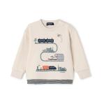 ショッピングボーダー 【人気商品再入荷】【直営店で取り扱い無し】電車アップリケ裾ボーダートレーナー