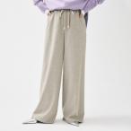 ショッピングソニー 【きれいめリラクシーウエストゴム】ウールサキソニー ワイドパンツ