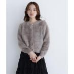 ショッピングラメ デザインボタンラメシャギーカーディガン