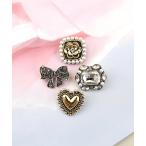 アンティークビジューブローチセット