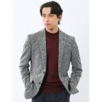 【ストレッチ 尾州からみニット】タカキュー 2ボタンジャケット モノトーン