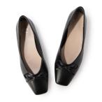 ショッピング秋冬 【25秋冬新作】スクエアトゥVカットバレエシューズ【低反発スポンジ入り】